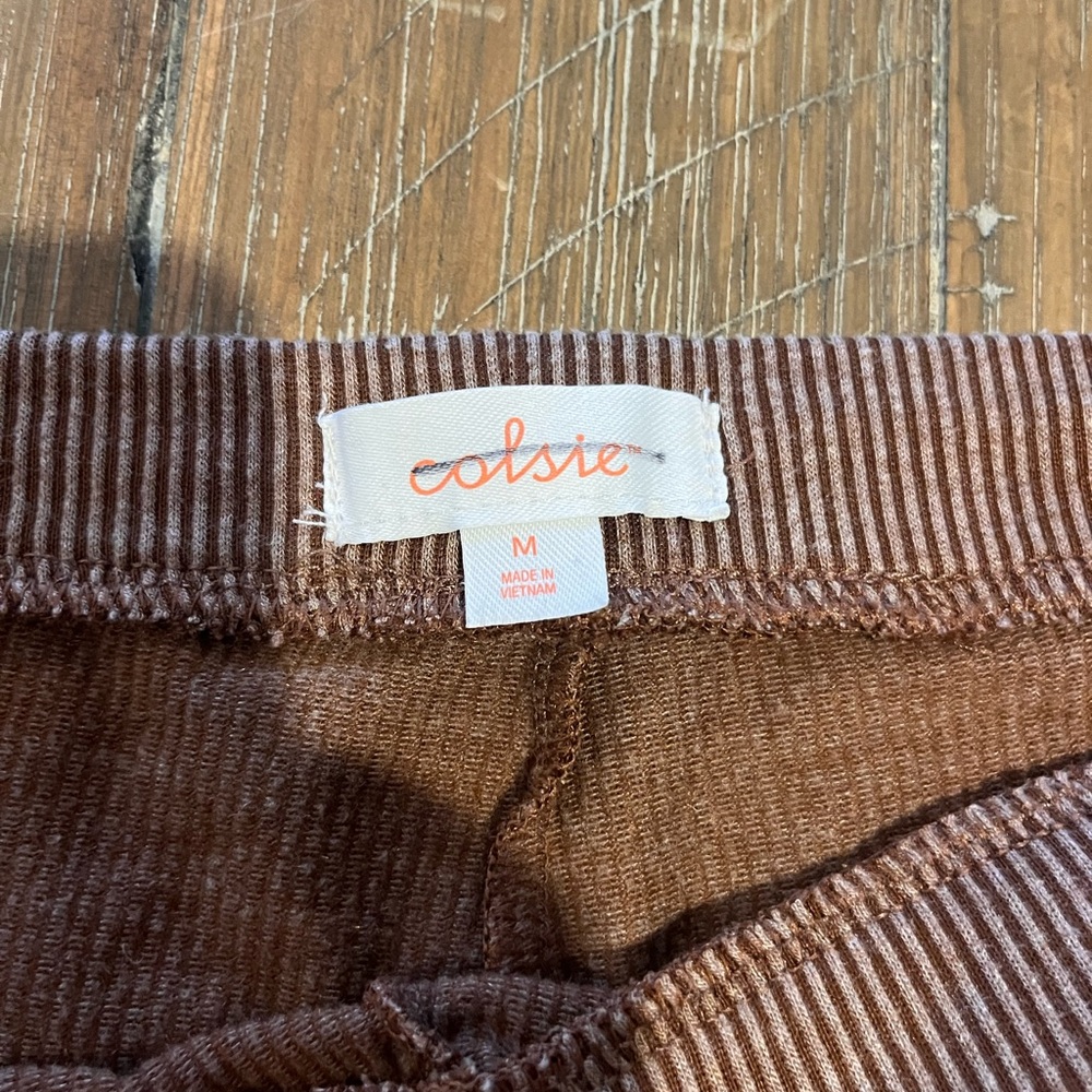 Colsie Ribbed Flare Pants - Picture 3 of 4